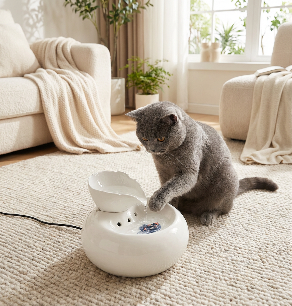 Fontaine en Porcelaine KoiHarmony