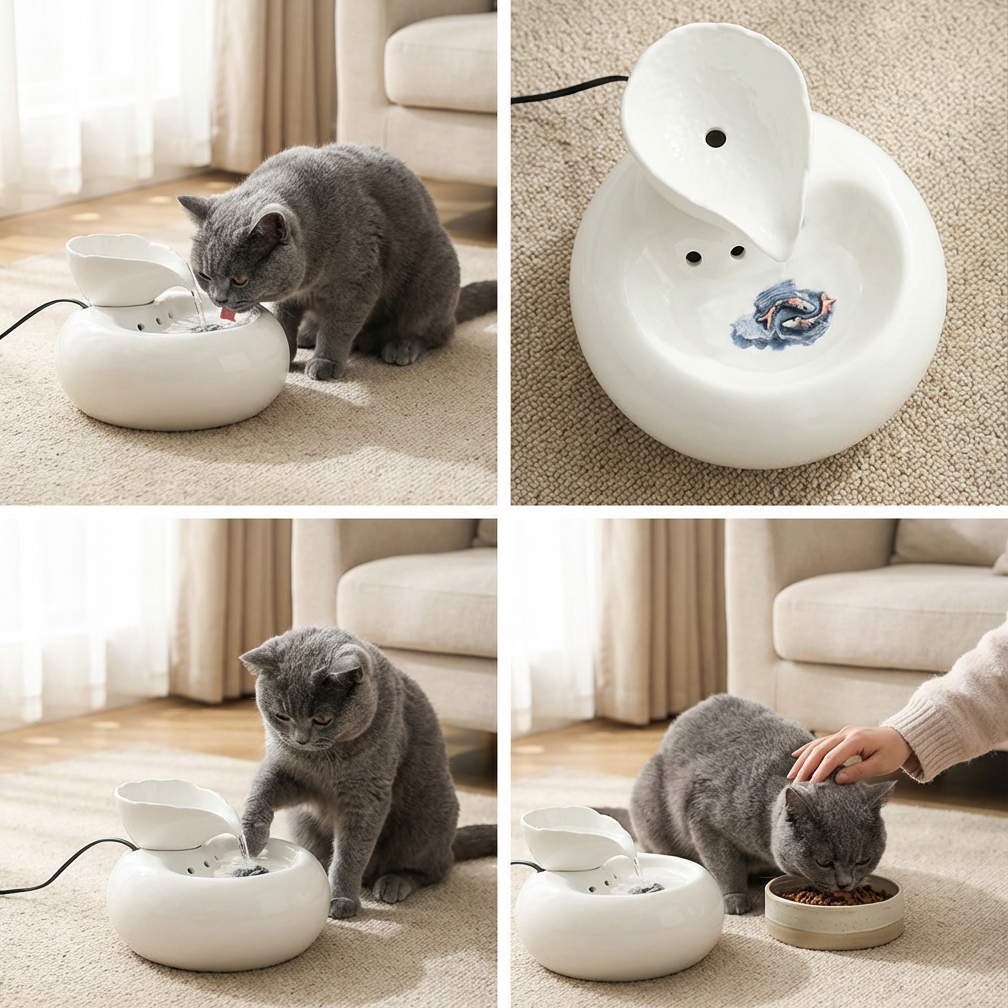 Fontaine en Porcelaine KoiHarmony